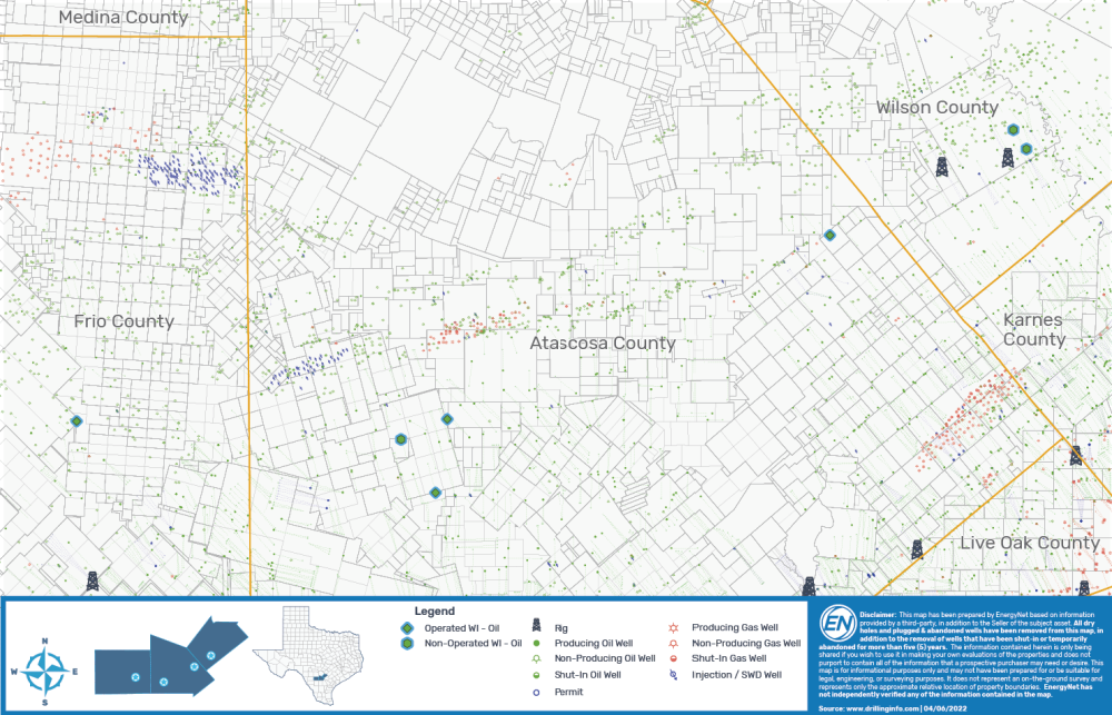 Marketed Sabine River Flatonia Energy Eagle Ford Shale Well Package   EnergyNet Marketed Map   Sabine River Flatonia Energy Eagle Ford Shale Well Package 